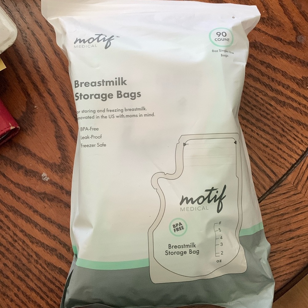 MOTIF Breastmilk Storage Bags 90 Count brand new unopened bags.